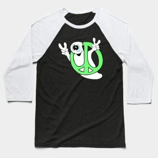 Peace ghost with a green peace sign Baseball T-Shirt